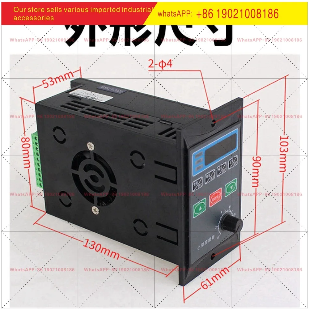 Simple frequency converter US-3 motor forward and reverse speed regulation 400W, single-phase input, three-phase 220V