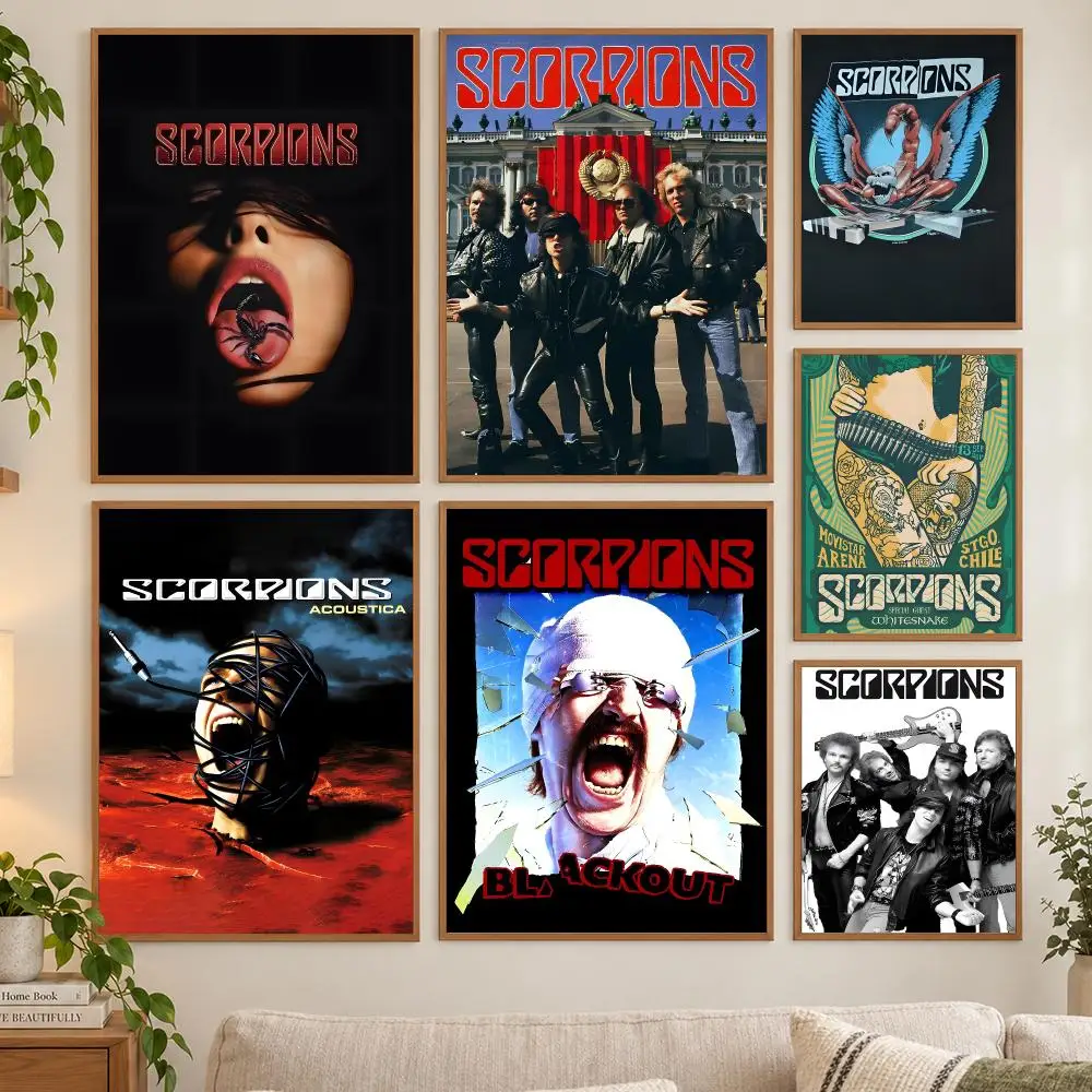 S-ScoRpiOns Band Album Cover Poster HD art sticky wall waterproof home living room bedroom bar aesthetic decoration