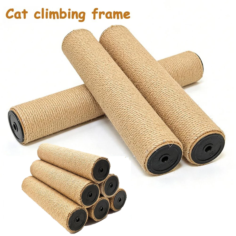 Cat Scratching Post For Cat Tree Tower Sisal Rope Entangle Kitten Toy DIY Cat Climbing Frame Replacement Post Scratch Furniture