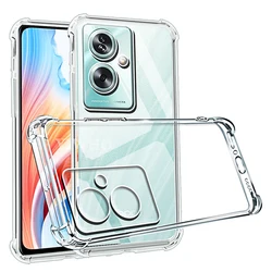 Shockproof Phone Case for Oppo A79 A98 5G A78 A58 A38 A18 4G A53 A53s A52 A72 A17 Transparent Clear Silicone Soft TPU Back Cover