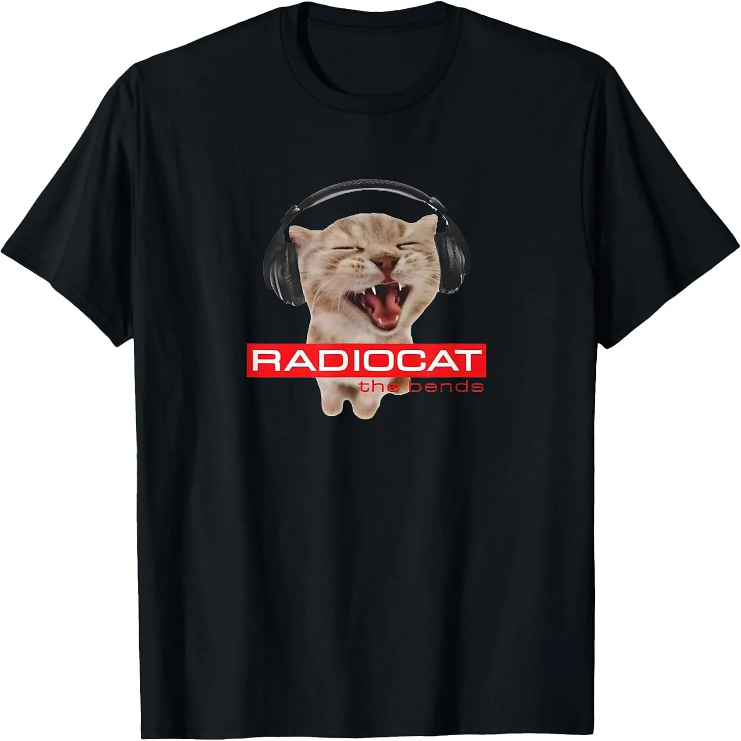 Kitten Headphones Cat Tech House Music Funny Cat Lover T-Shirt