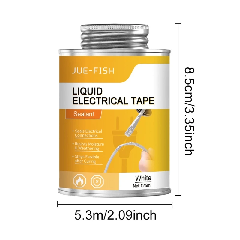 Upgraded Liquid Electrical Tape Dependable Wire Insulation 125ml Liquid for DIY