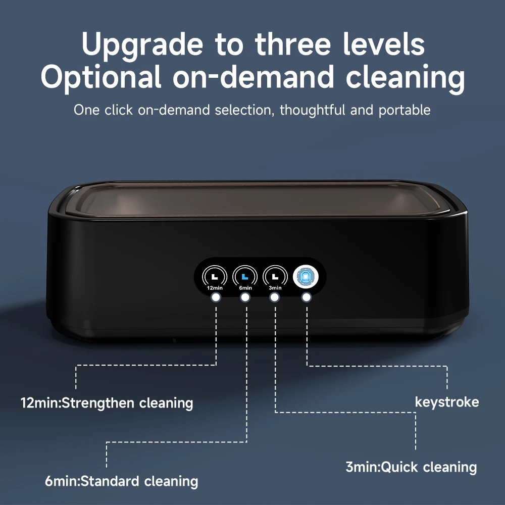 Ультразвуковой очиститель для очков, 650 мл, мини-высокочастотная вибрационная очистка для очков, ювелирных изделий, соска для протезов