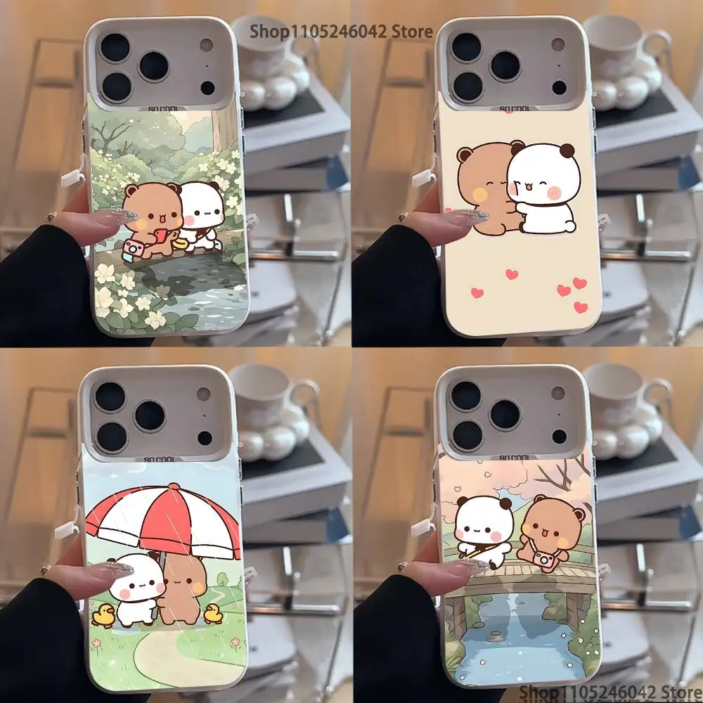 Cute BuBu DuDu White Matte Shockproof CoverPhone Case For iPhone 17,16,15,14,13,12,11,Pro,XS,Max,Plus,Mini,SE4,E