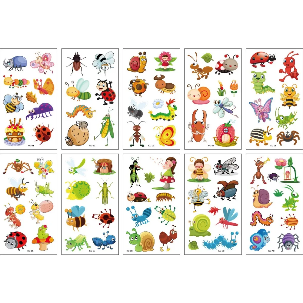 Tatuaje luminoso pegatina de alto sentido dibujos animados para niños unicornio dinosaurio sirena tatuaje temporal pegatina 10 piezas