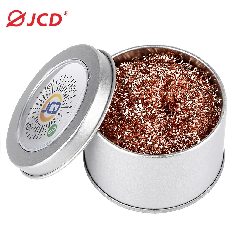 

JCD Soldering iron tip cleaning mesh filter welding solder nozzle cleaner copper wire ball clean ball dross box Cleaning Ball