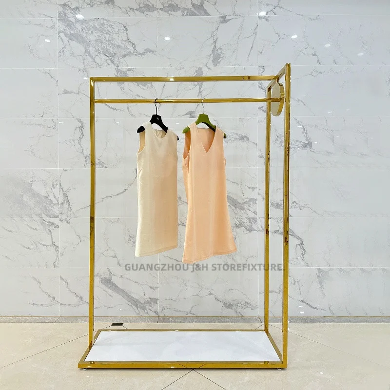 

Customized. new design clothing store display rack garment clothing display floor standing heavy duty portable clothing dis