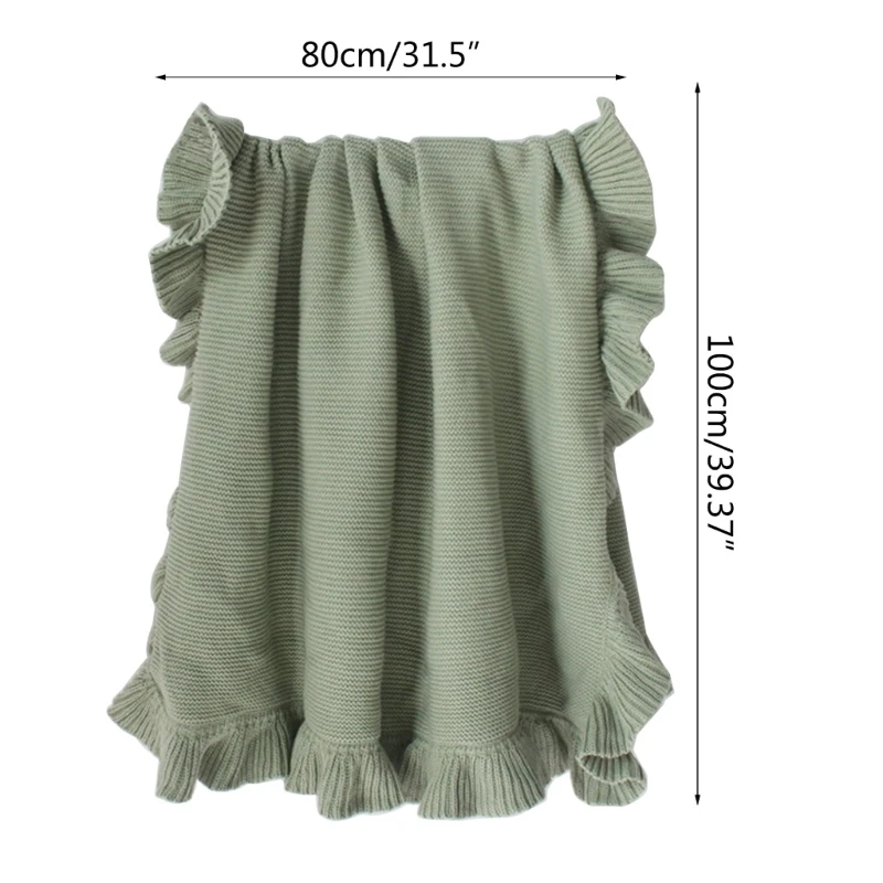 ผ้าห่มรถเข็นเด็ก Baby Muslin-Swaddle ถักเส้นด้ายขนสัตว์เด็กวัยหัดเดินผ้าห่มเดินทาง