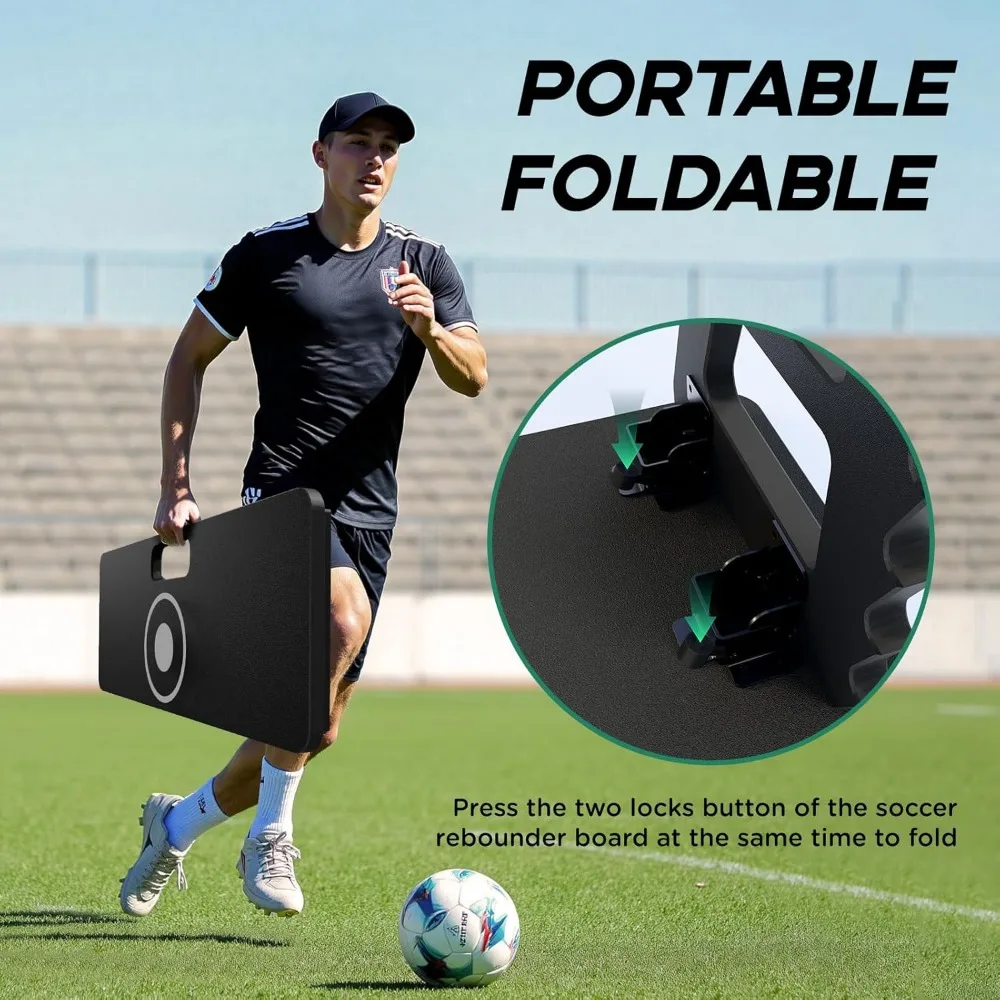 スキル開発、パス、シュート、敏捷性、ボールコントロール向上のための双方向サッカーリバウンドトレーニングボード