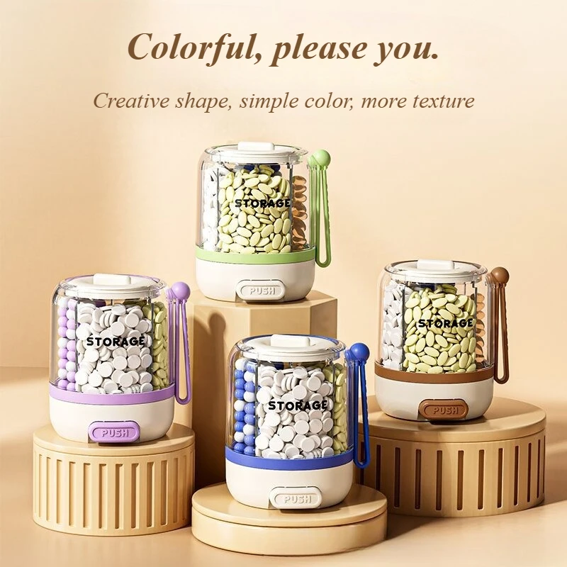 

Portable Large Capacity Pill Dispenser Compartment Detachable Partition Vitamin Storage Box Anti-Mixing Design Pill Box