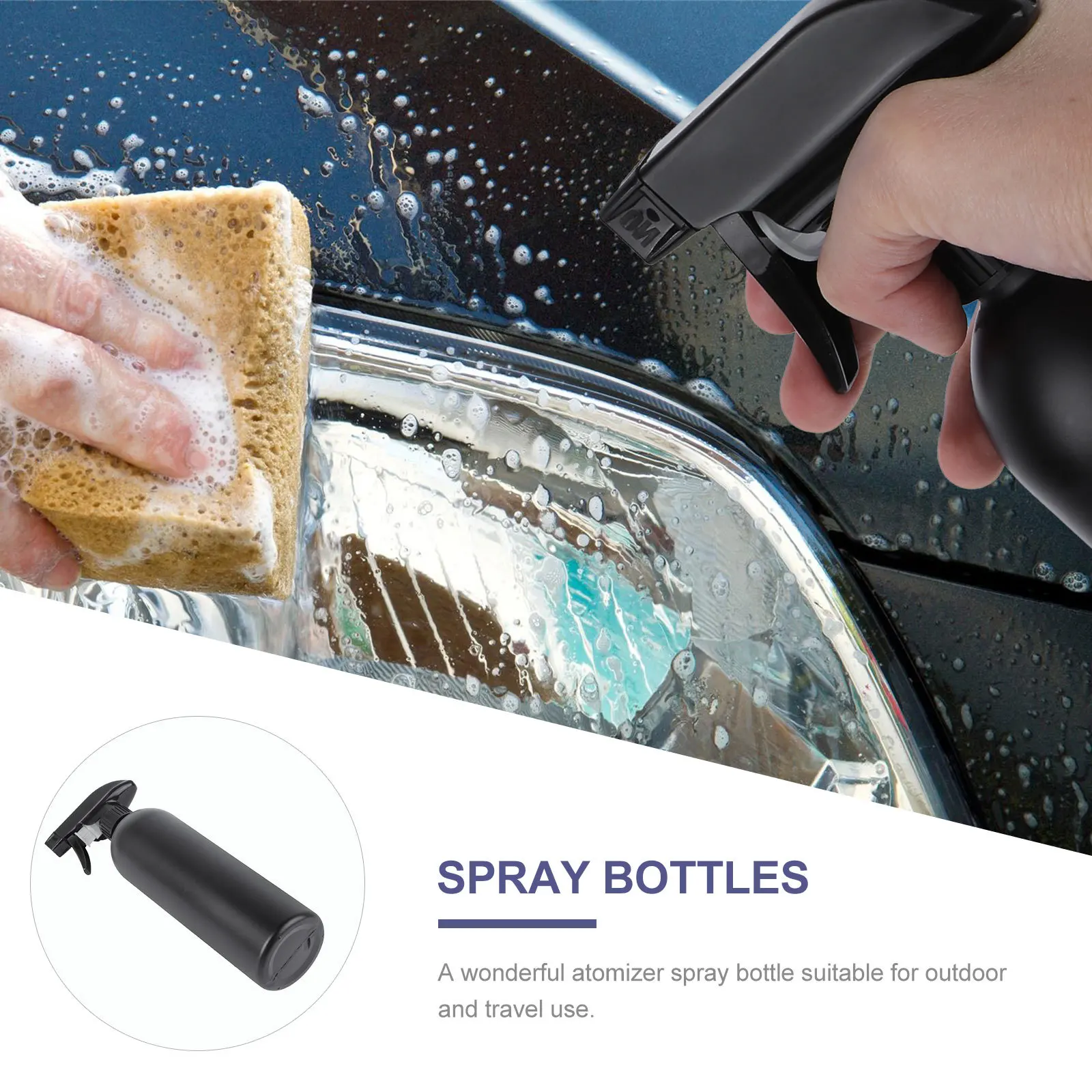 

5Pcs Hdpe Spray Bottles Portable Large Capacity Refillable Mist Sprayers for Car Auto Washing Gardening Supplies