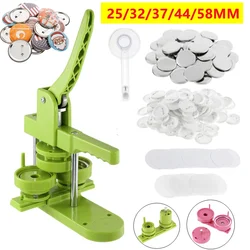 Button Badge Maker Machine DIY Pin Button Maker Press Machine Badge Punch Press with Free Button Parts&Pictures&Circle Cutter