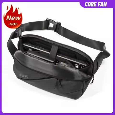 Travel Protective Shoulder Bag Large Capacity Game Controller Carry Bag Waterproof for DEVASO Steam Deck/ROG ALLY