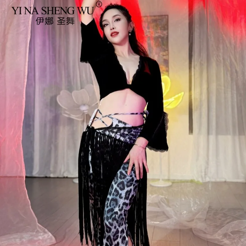 costume-de-danse-du-ventre-orientale-pour-femmes-imprime-leopard-costume-de-performance-vetements-d'entrainement-hauts-et-pantalons-ensemble-pour-dames