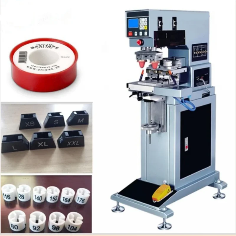 

2 Color Pneumatic Pad Printing Machine with Inkcups for Logo Number Date Printing on Multiple Materials
