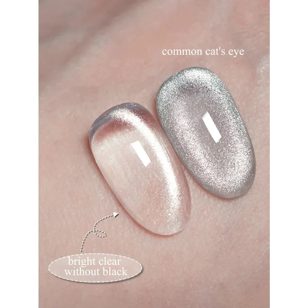 white Hot Style Non-gray Universal White Cat Eye Gel Nail Polish Super Flash White Glass Bead Nail Art Nail Suppies