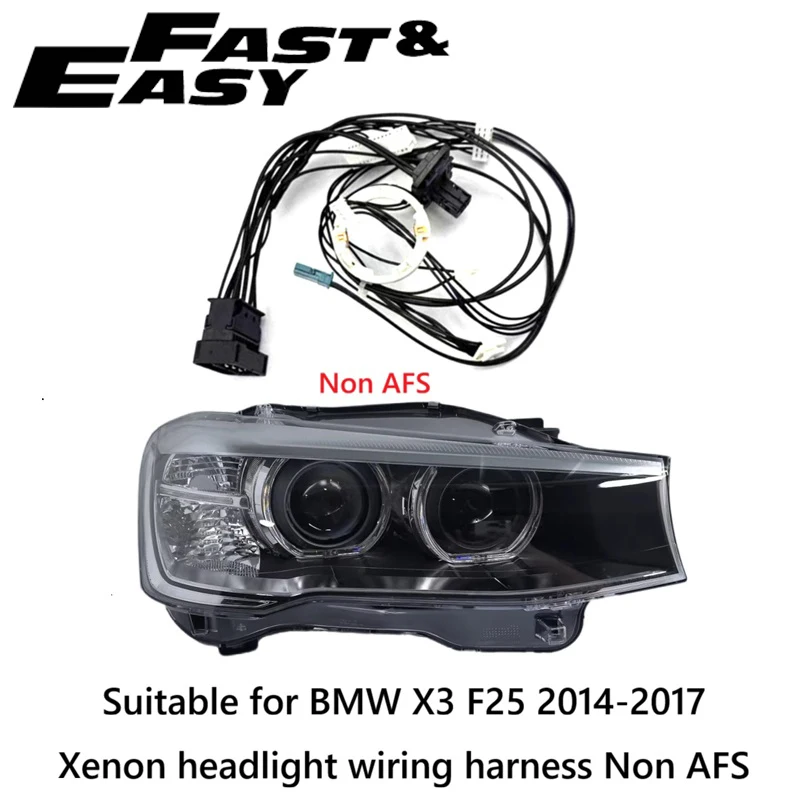 Applicable to BMW X3 F25 2014-2017 Xenon headlight wire harness plug wiring harness internal Non AFS