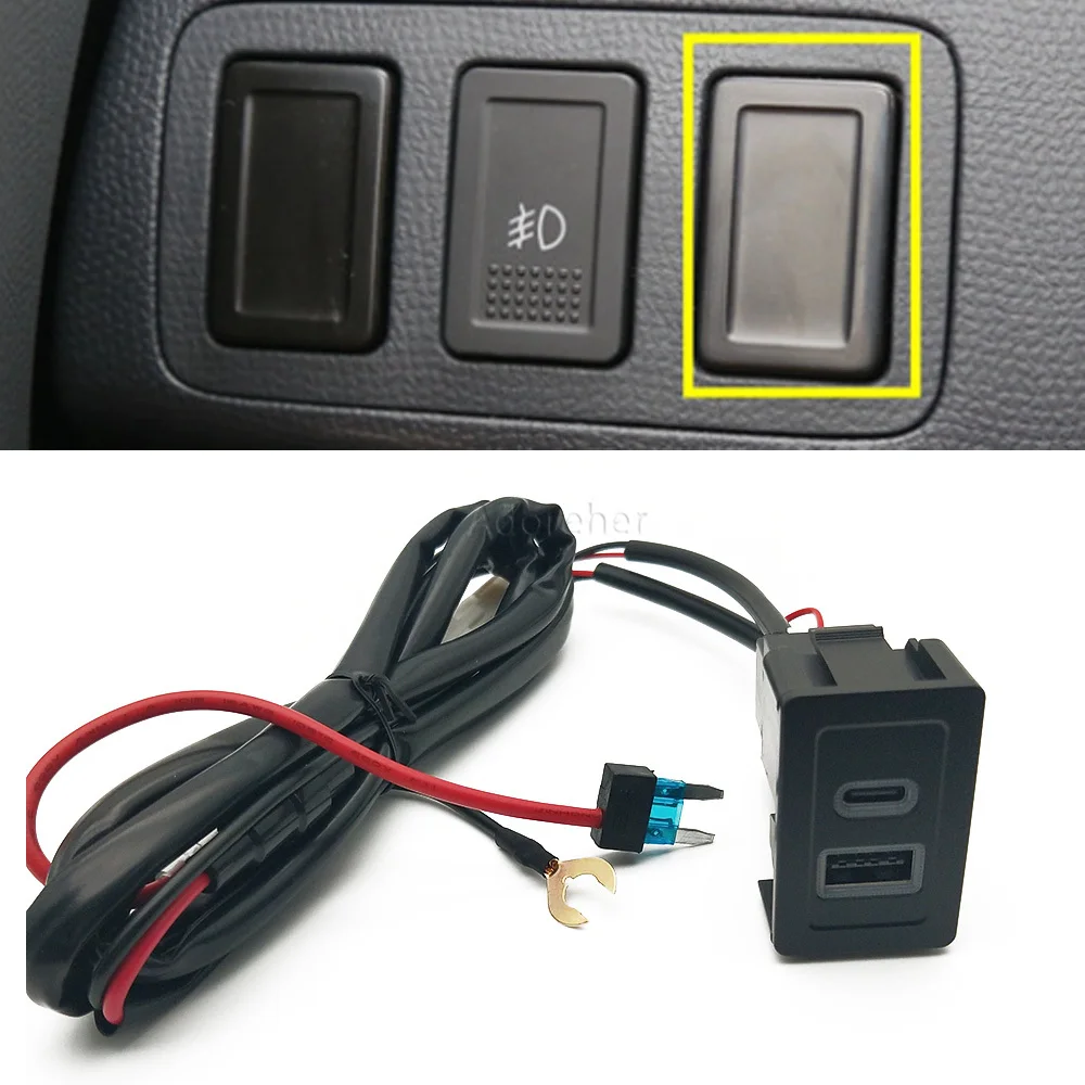 

Автомобильное зарядное устройство 12В/24В с двумя портами Type-C PD QC3.0 USB, адаптер для зарядки телефона, аксессуары для Suzuki SX4