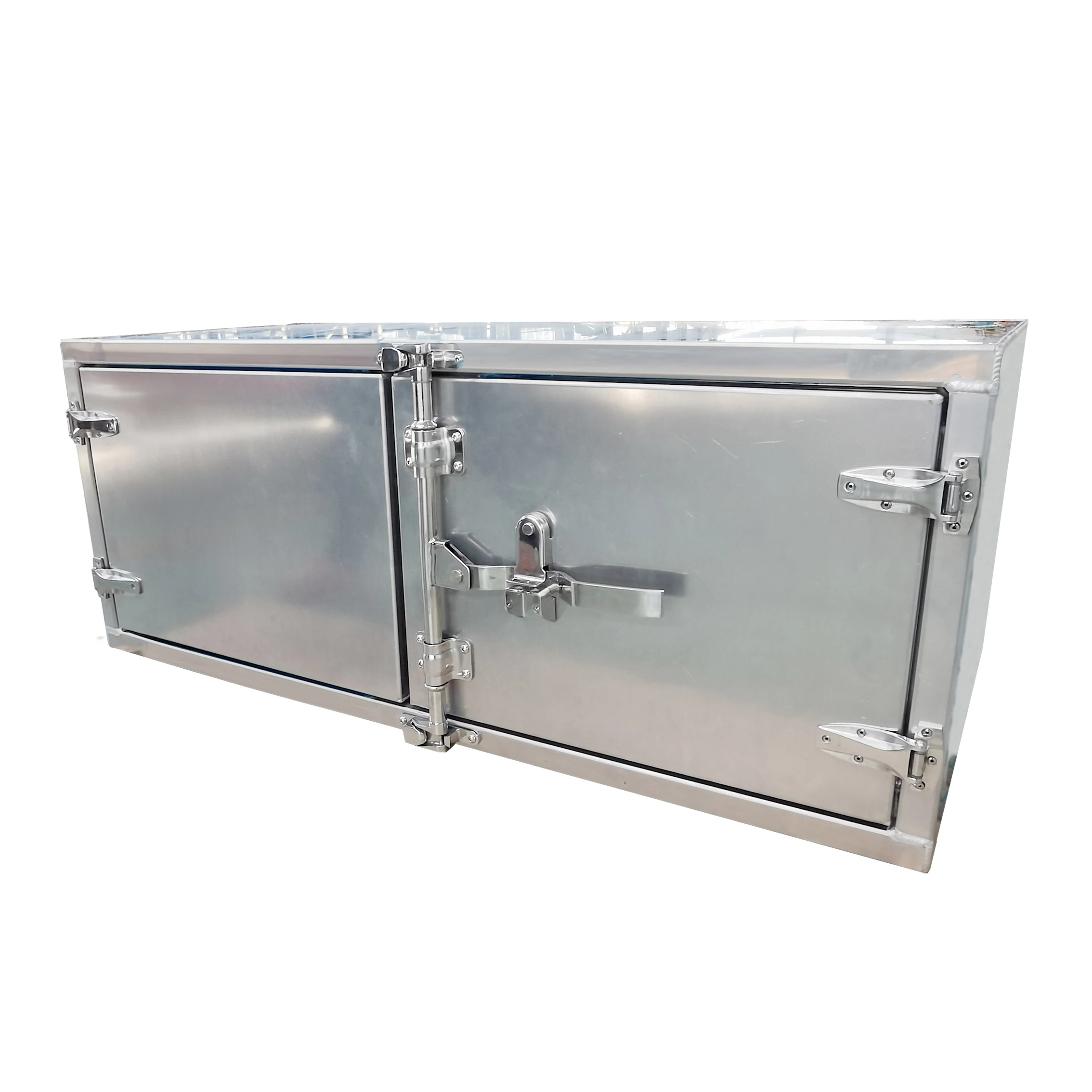 OEM 3mm Aluminum Flat Plate Heavy-duty Two Doors Aluminum Truck Tool Box Trailer Underbody Tool Box With CAM Locks