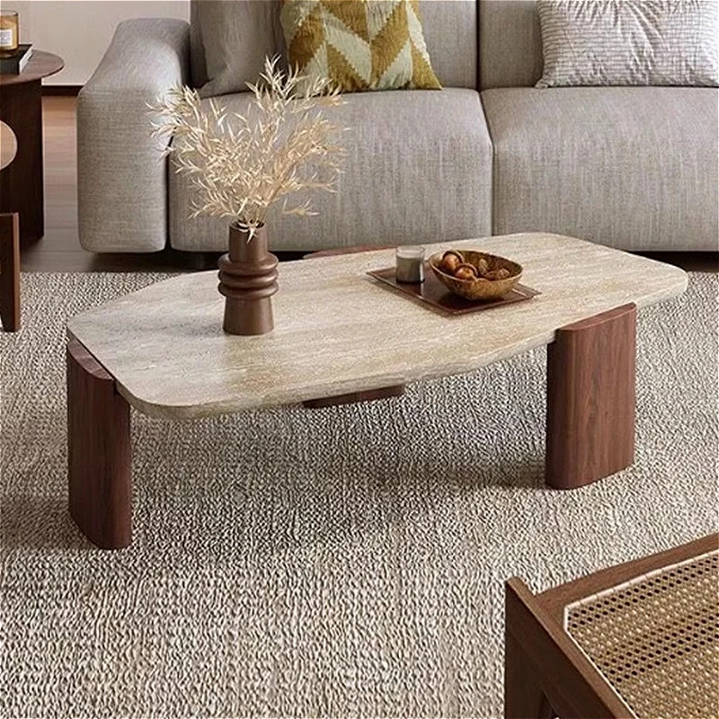 

Японский журнальный столик в стиле ваби-саби в стиле ретро, скандинавский креативный мраморный журнальный столик для гостиной, дизайнерская мебель для дома, Muebles FYCT