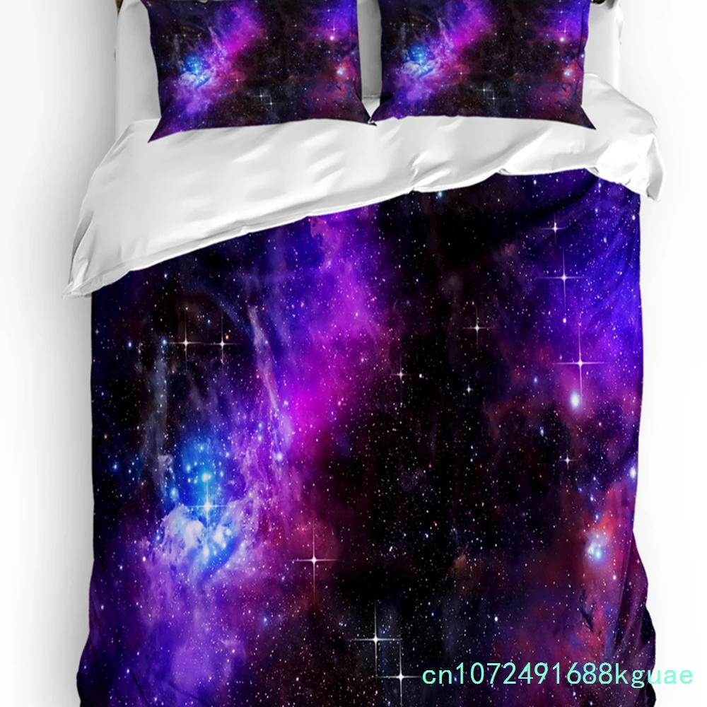 3pcs Bedding Set Star Galaxy Starry Sky Home Textile Duvet Cover Pillow Case Boy Kid Teen Girl Bedding Covers Set 3