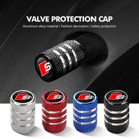 4pcs Car Tire Valve Airdust Waterproof Aluminum Alloy Cover For Audi A1 A3 A4 A5 A6 A7 A8 Q2 Q3 Q5 Q7 Q8 Quattro TT S7