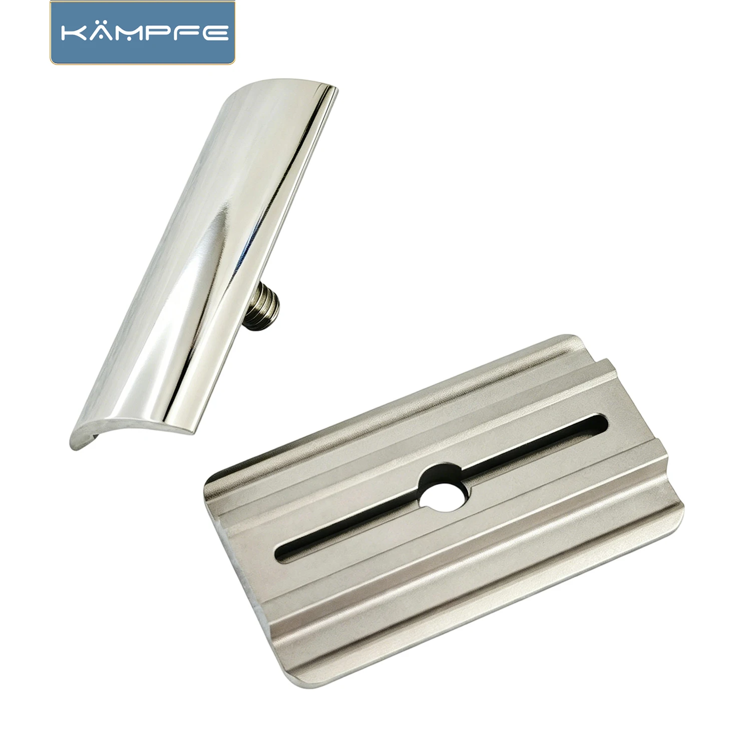 KAMPFE 316L Stainless steel CNC milling Manual safety shaver head polished razor head Gifts for men