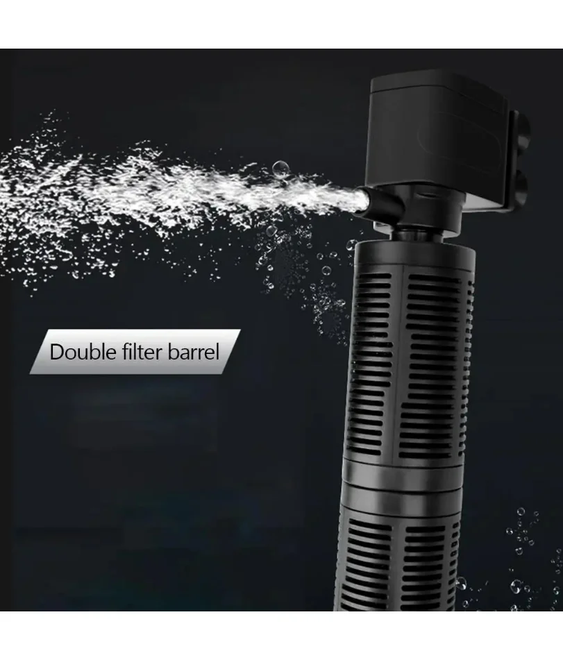 3 في 1 فلتر خزان الأسماك الصامت مرشح حوض السمك الصغير مقاوم للماء حوض السمك مضخة هواء غاطسة لتنقية المياه اكسسوارات حوض السمك #2