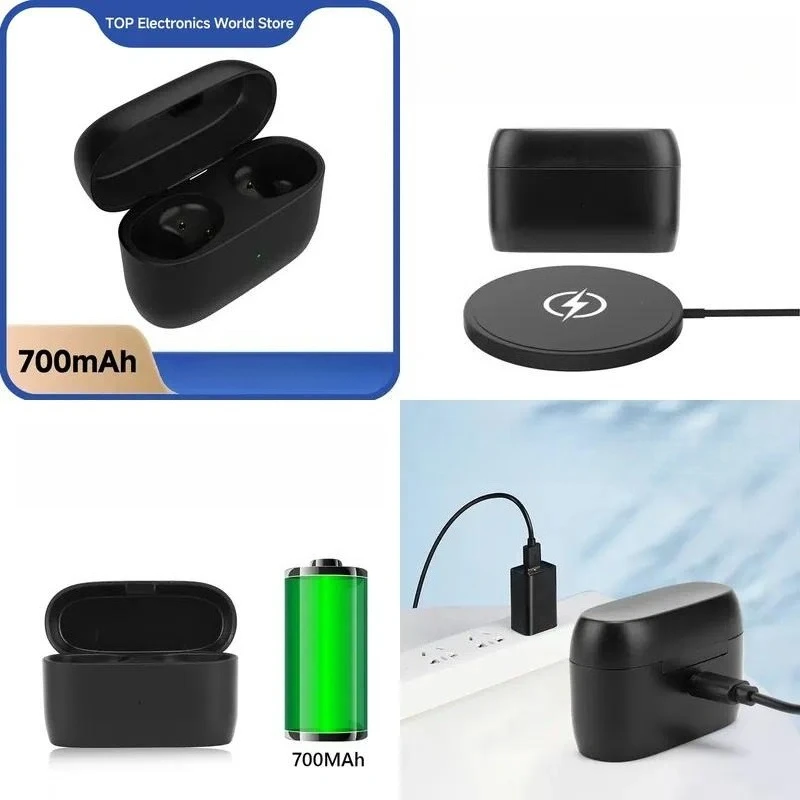 jabra-elite-85t用充電ケース-700mahバッテリー内蔵、ワイヤレスbluetooth充電ボックス、防塵仕様、イヤホン交換用（イヤーピースは付属しません）。