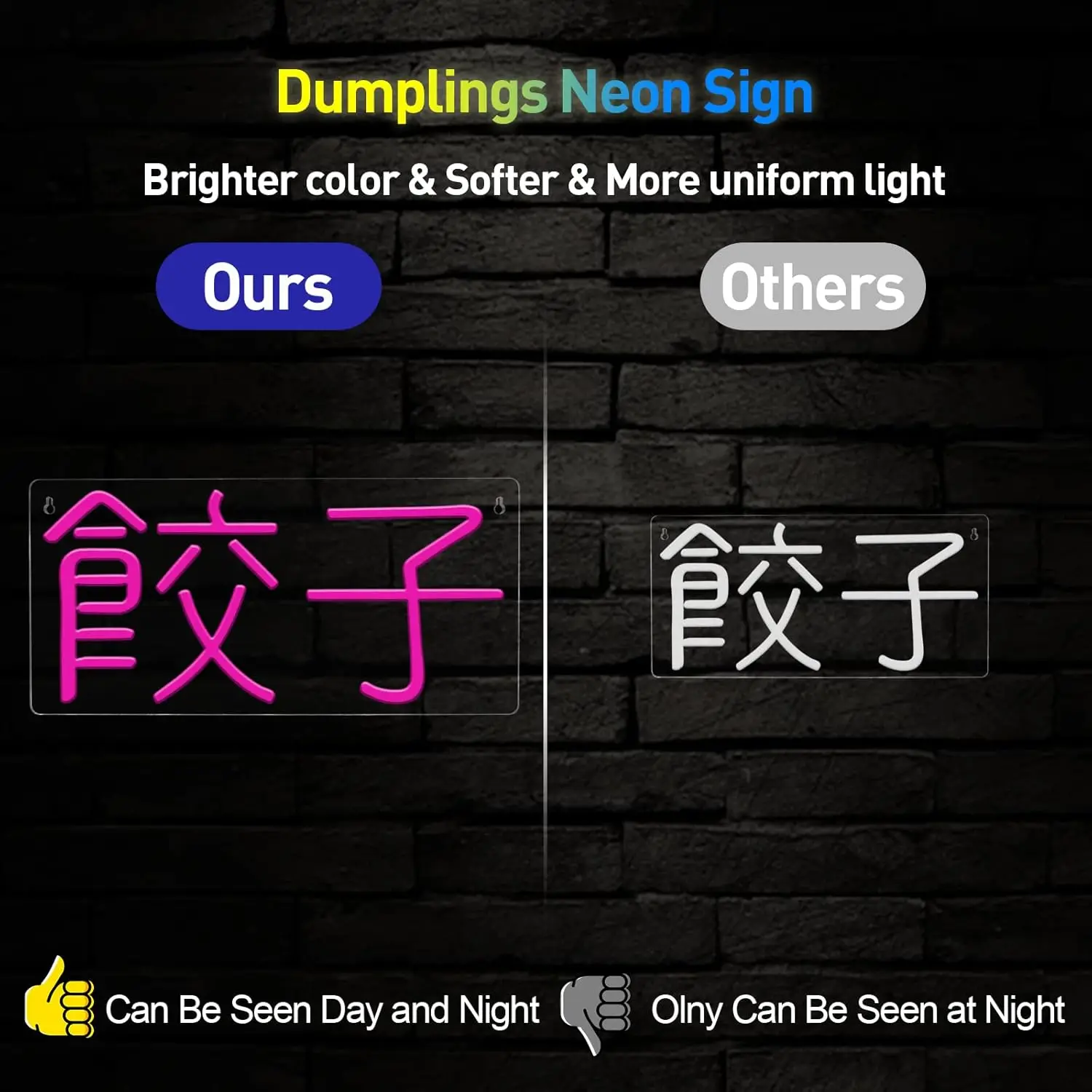 15x7 Inch Pink Dumpling Japanese Chinese Neon Sign Food LED Light Wall Decor Shop Businese Restaurant Bar Clue Man Cave Sushi