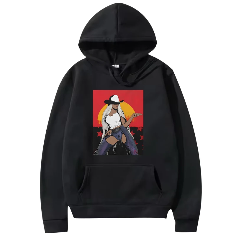 

Vintage Beyonce Cowboy Carter hoodie 2025 men women fashion Long sleeve Sweatshirt with print Graphics oversized hoodie unisex
