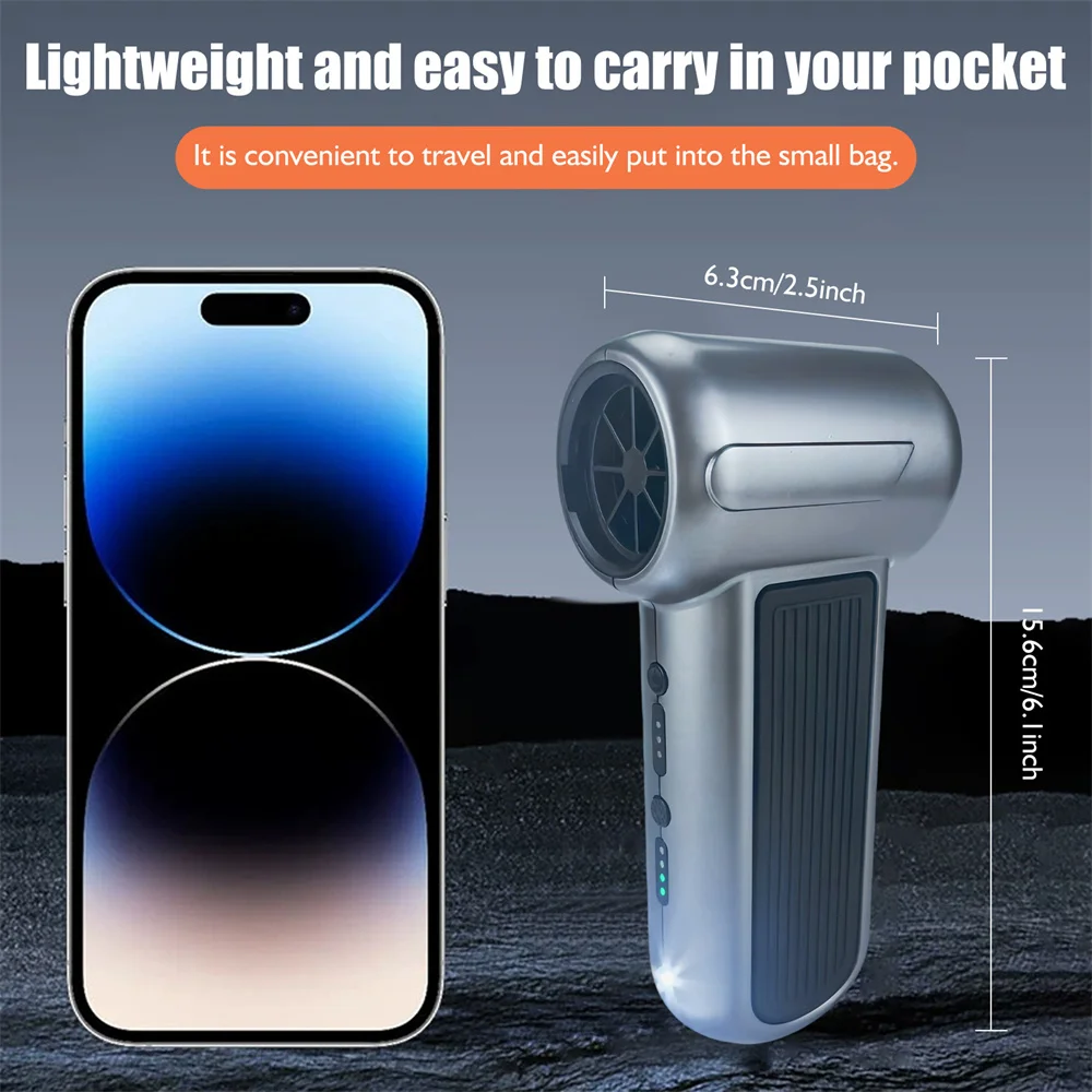 مروحة عنيفة 880000 دورة في الدقيقة/990000 دورة في الدقيقة منفاخ هواء قوي من النوع C شحن رياح قوية 52 متر/الثانية مروحة توربو بدون فرش مسدس هواء كهربائي