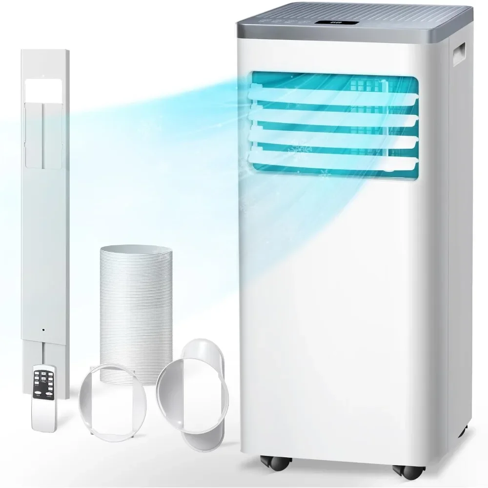 Climatiseur portable, unité de climatisation domestique 8000 BTU avec mode DeAquarelle et ventilateur intégrés, avec télécommande, kit d'installation