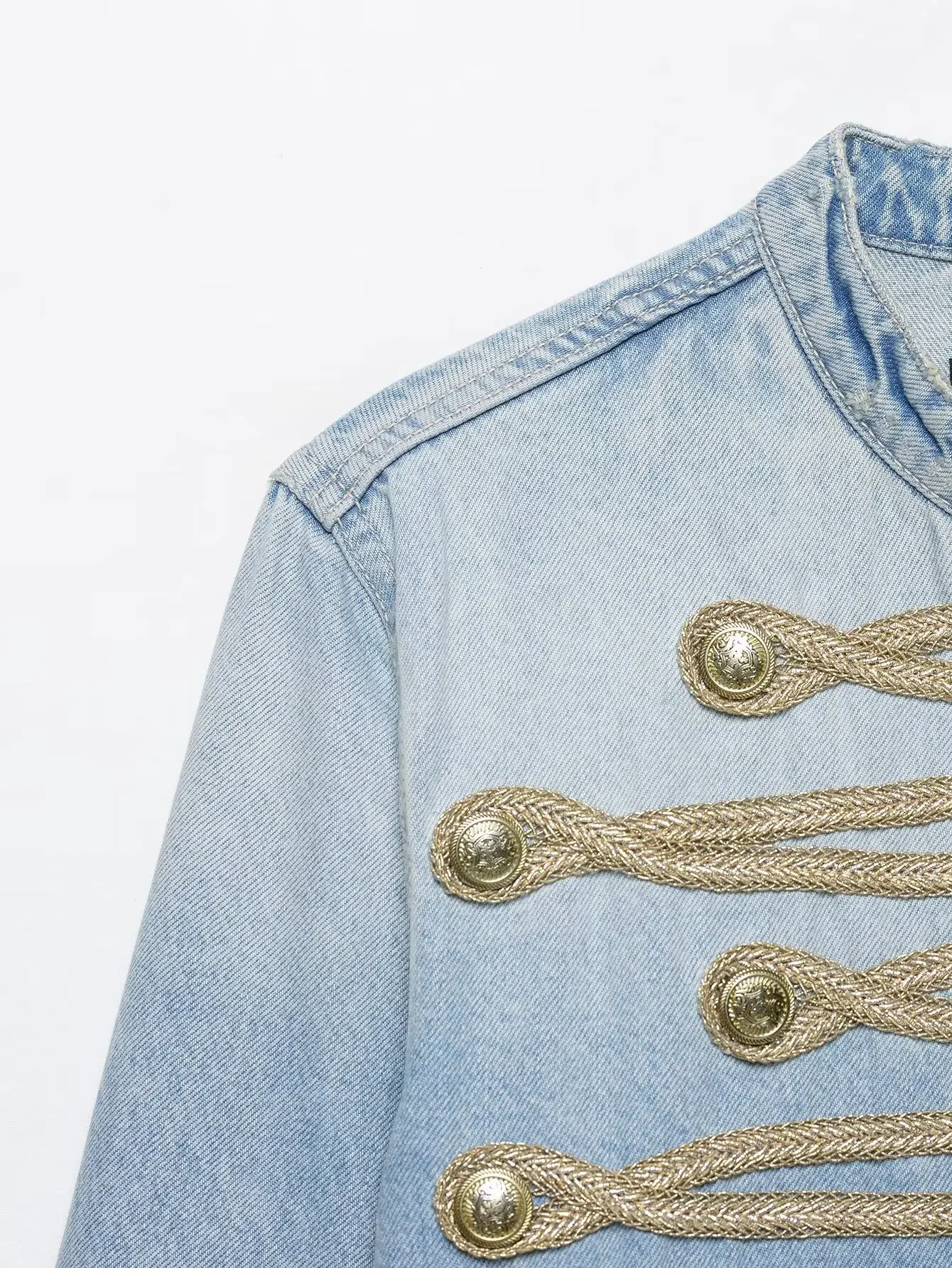 KONDALA Damen Elegante Schicke Jeansjacke Vintage Seilknöpfe Cowboy-Jacke Neu 2026 Frühherbst Trendige Street Boho Party-Jacke – Detail 9