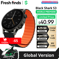 [World Premiere]Black Shark S3 Smart Watch Global Version 15 Days Battery Life 1.43'' AMOLED Display 150+ Sports Mode GNSS 5ATM