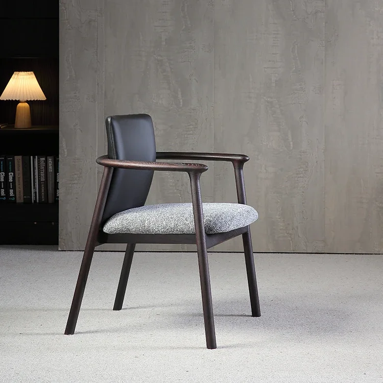 

A High Quality Factory Wood Chair Cafe Dinning Set with 6 Chairs Dining Table