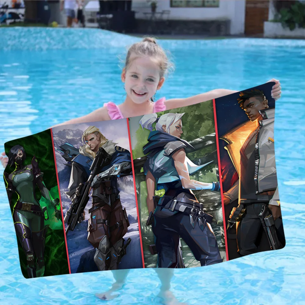 

Gaming Valorant Bath Towel Microfiber Soft Water Absorbing Breathable For Girl Kids Decorative Cartoon Beach Towel