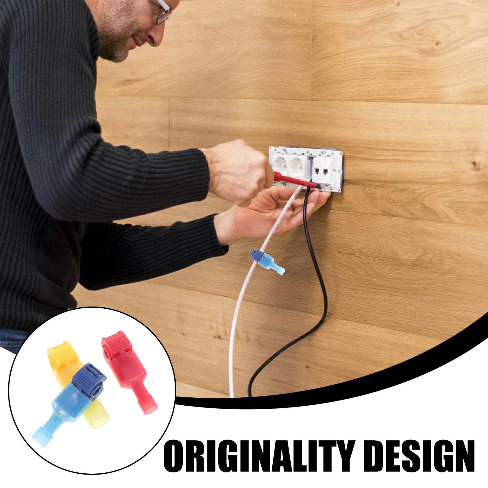 

50 Sets Quick Splice T-Tap Wire Connectors Kit Reliable ABS Copper PVC Electrical Wire Splice Connectors for Automotive Marine