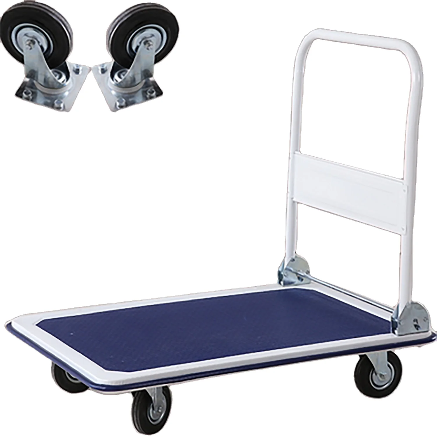 Push Cart Dolly Moving Platform Hand Truck Foldable for Easy Storage and 360 Degree Swivel Wheels