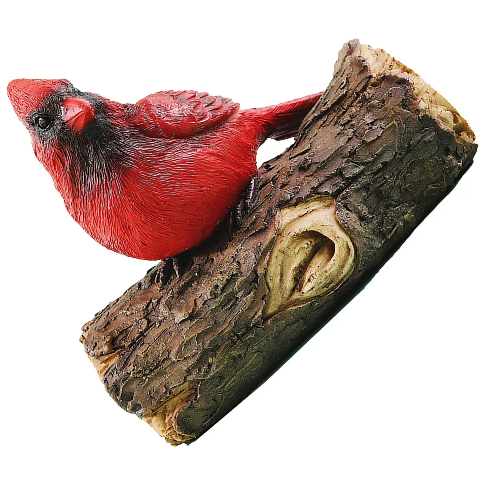 

1Pcs Resin Bird Hanging Ornament Vibrant Hand-Painted Red Bird Tree Art Decoration for Garden Yard Flowerbed Fence Pathway