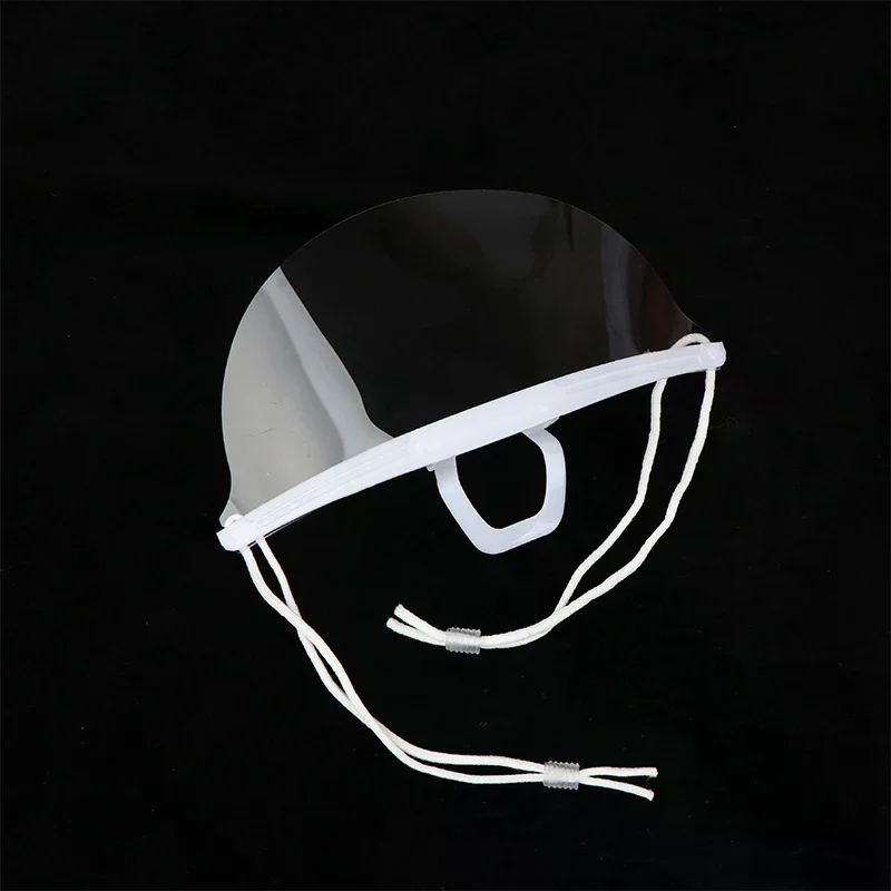 10/20/30 قطعة قابلة لإعادة الاستخدام شفافة مكافحة الضباب قناع غطاء البلاستيك مفتوح الوجه الحرس مطعم المدرسة البلاستيك مكافحة اللعاب الفم درع