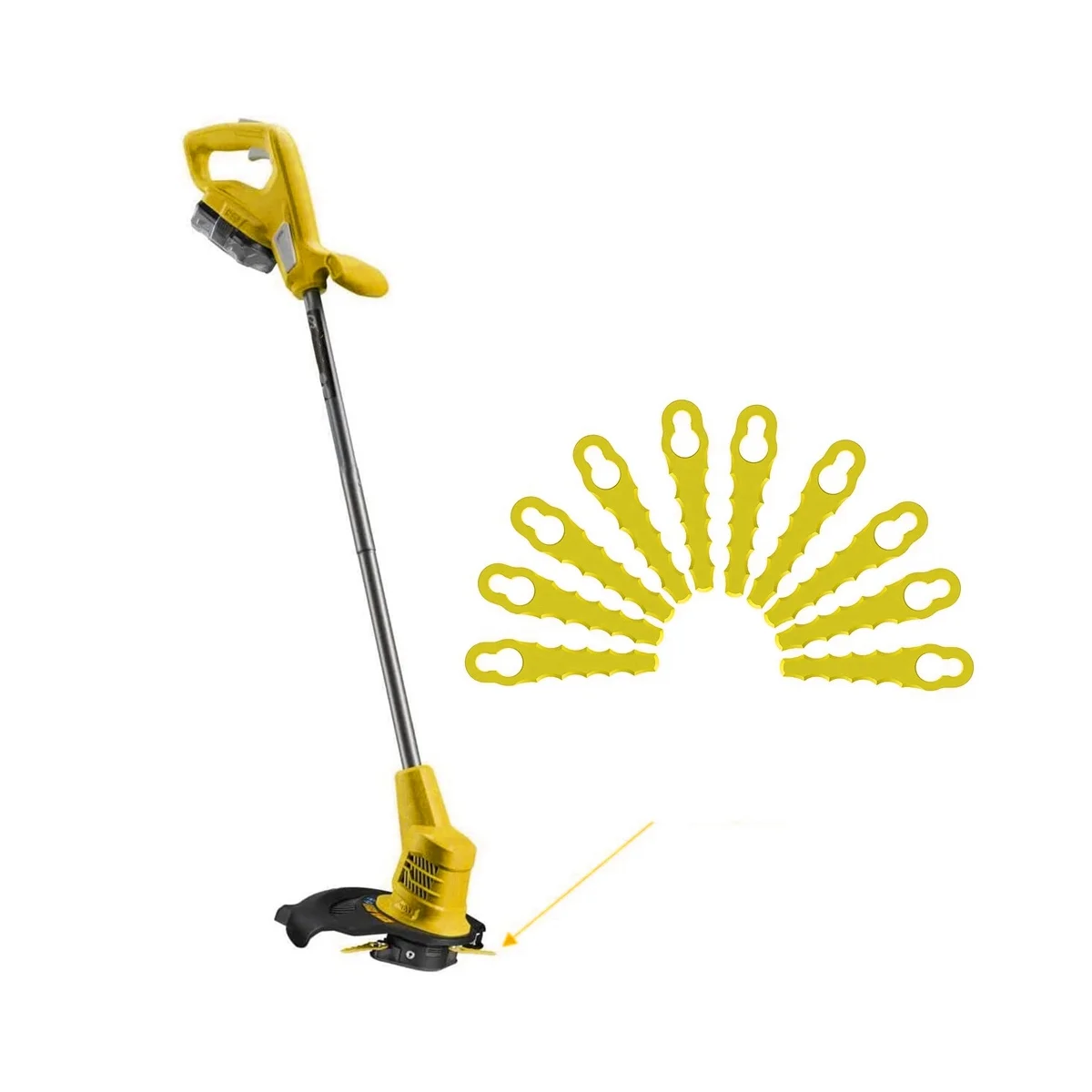 10 шт. пластиковых лезвий для зубчатых двойных головок лезвий-подходит для триммеров Rac155 и детской кромки и лезвий