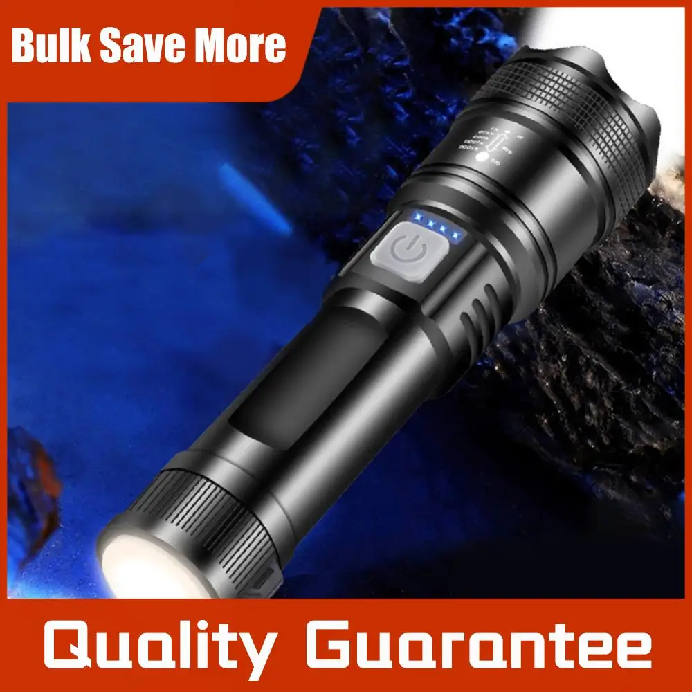 

XHP50 Handheld LED Flashlight USB Charging Powerful LED Flashlight 300LM Powerful Zoom Lamp Mobile Power Bank for Camping Hiking