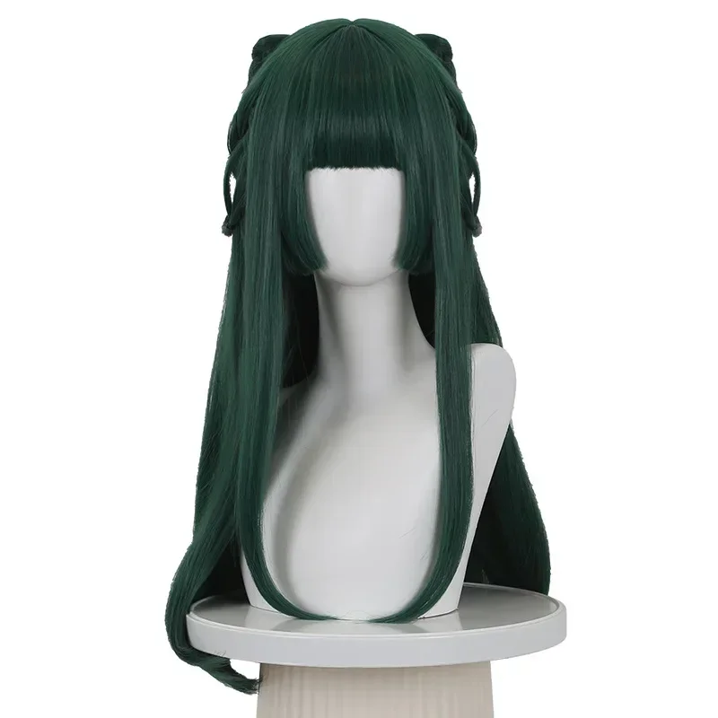 New High Quality Anime Maomao Cosplay Wig Long Dark Green Scalp Wig Heat Resistant Synthetic Hair Party Unisex Wigs + Wig Cap view 6