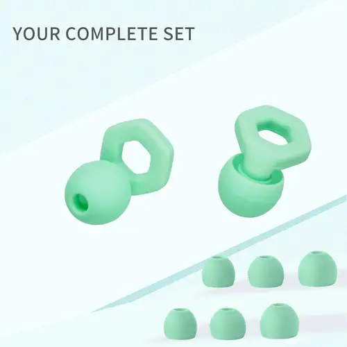 Imagen 2 del producto HUAK Tapones para los oídos de silicona para seguridad laboral y natación: bloques de ruidosos y agua, aptos suaves para todas las escenas -8 almohadillas para los oídos en XS/S/M/L