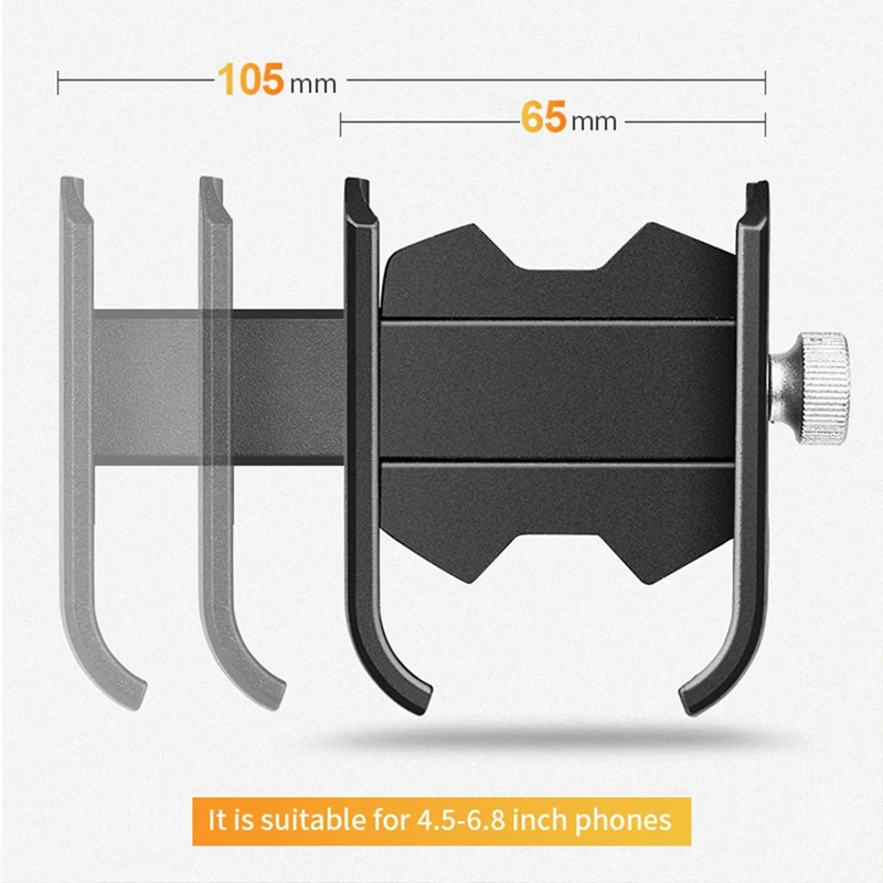 Bicycle Cell Phone Holder Aluminum Alloy Cell Phone Holder Motorcycle Electric Car Riding Equipment