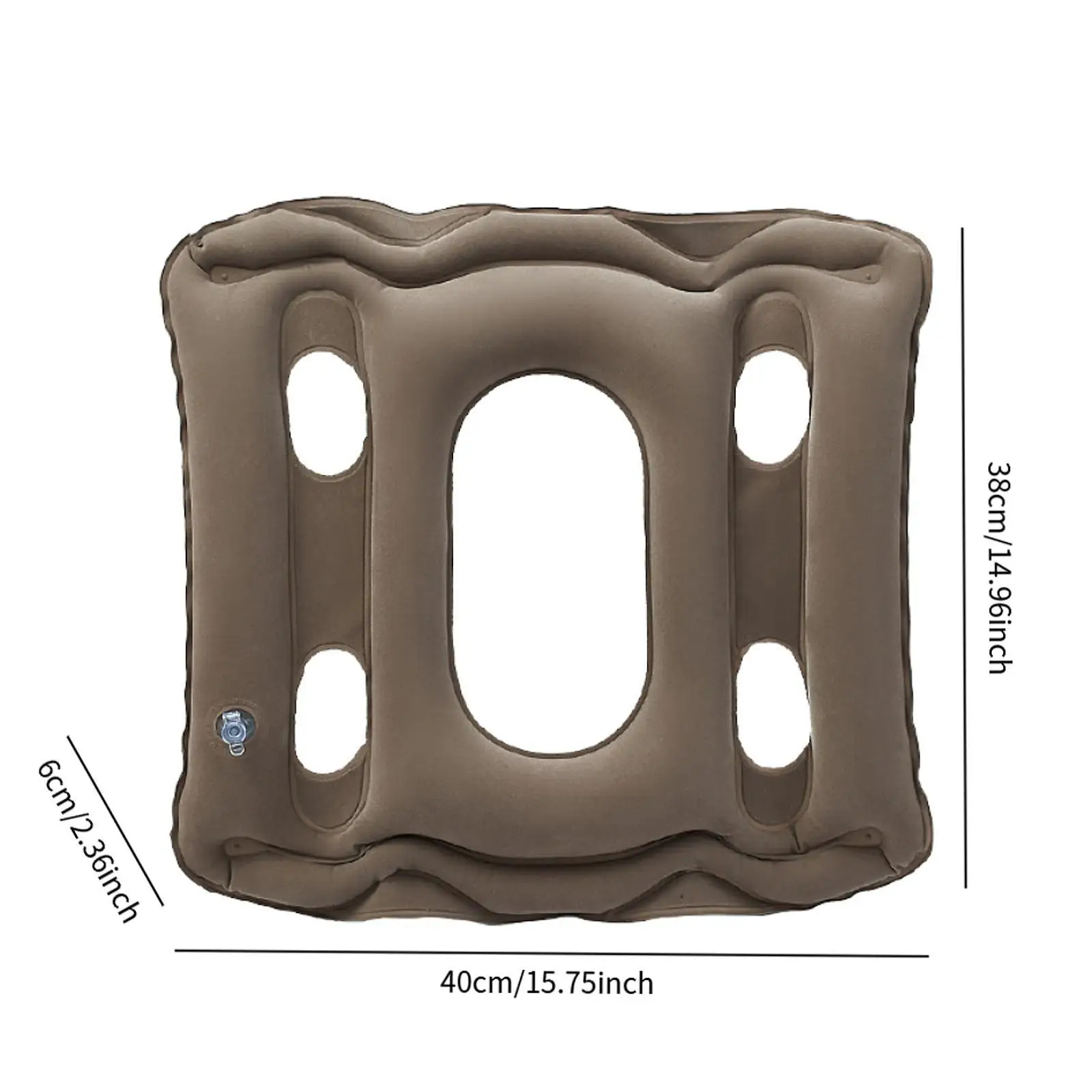 Breathable Inflatable Seat Cushion Double Sided Plush Flocking Donut Pillow Orthopedic Sitting Pad for Car Office Chair