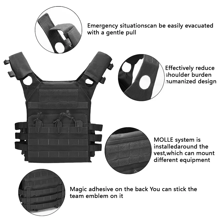 Ultra lightweight JPC structure | MOLLE global expansion | MOLLE+Magic Sticky dual system outdoor training vest image 6