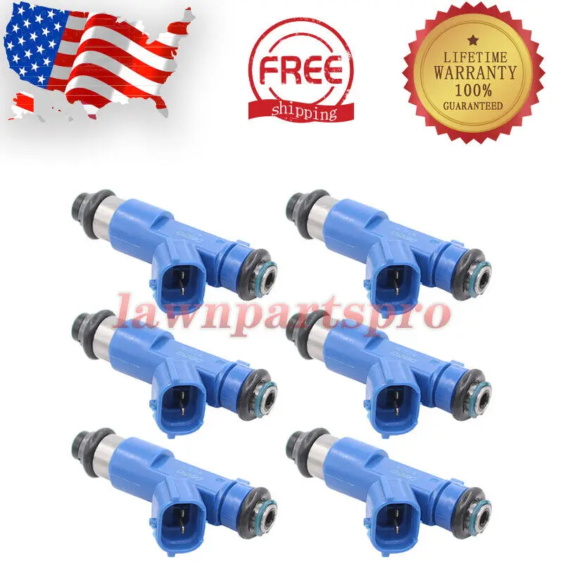 

6x Fuel Injectors 550cc 14002-AN001 16600-JF00A For Infiniti G37 Nissan GTR R35