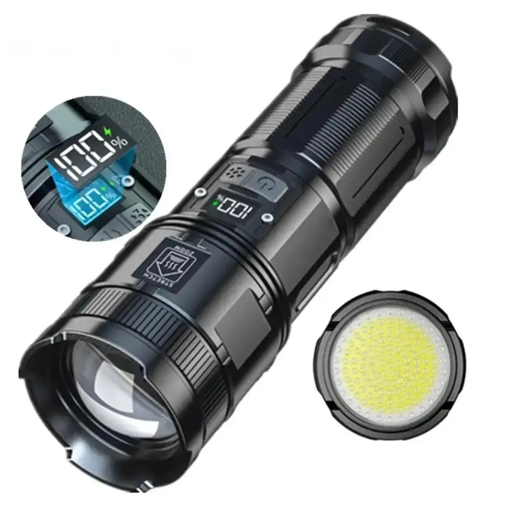 Rechargeable led flashlight High Power Torch USB Hand Lamp Rechargeable Battery Tactical Waterproof Zoomable